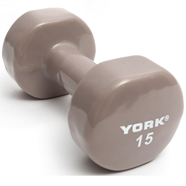 York Barbell Vinyl Fitbell (Multi-Color) 15 lbs
