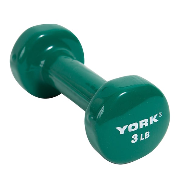 York Barbell Vinyl Fitbell (Multi-Color) 3 lbs