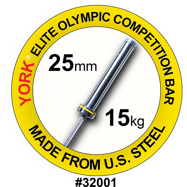 York Barbell Women’s Elite Olympic Competition Weight Bar American Made