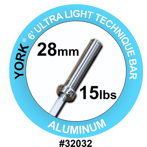 York Barbell “Ultra-Lite” Aluminum Weight Bar American Made