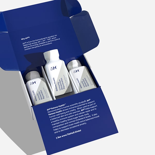 deltaH® Ketone Ester Health Opened Box Top View