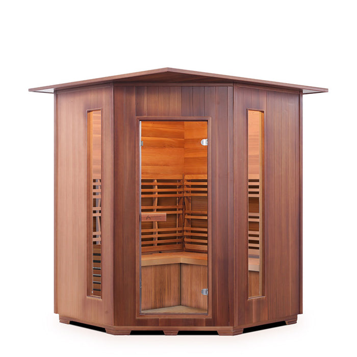Enlighten Sauna SunRise 4 Corner Dry Traditional Sauna