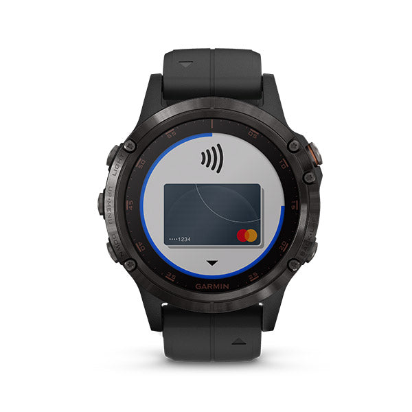 Garmin Fenix 5 Plus Sapphire Carbon Gray DLC Titanium Multisport GPS Watch