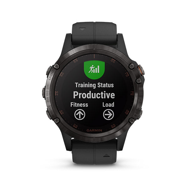 Garmin Fenix 5 Plus Sapphire Carbon Gray DLC Titanium Multisport GPS Watch