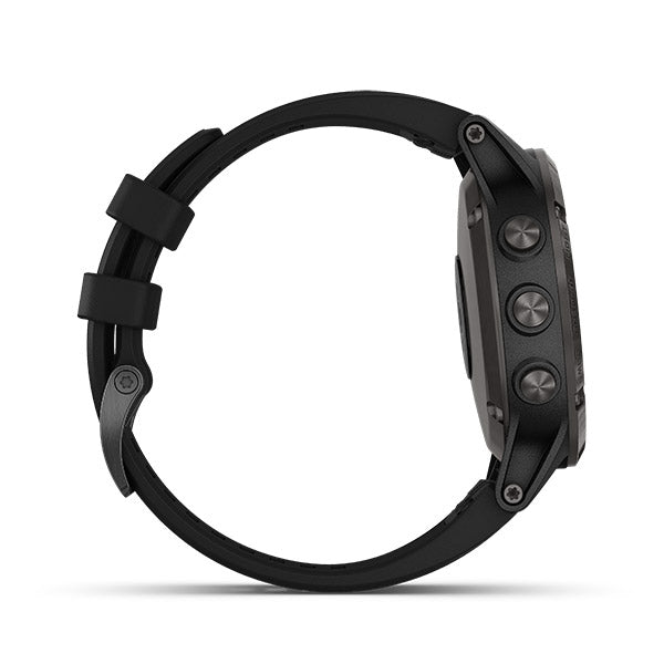 Garmin Fenix 5 Plus Sapphire Carbon Gray DLC Titanium Multisport GPS Watch