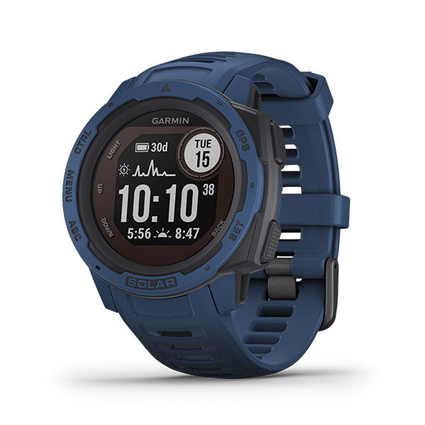 Garmin Instinct Solar GPS Smartwatch tidal blue