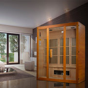 Maxxus Alpine 3-Person Corner Low EMF FAR Infrared Sauna (Canadian Hemlock)
