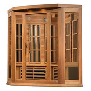 Golden Designs Maxxus "Chaumont Edition" 3 Person Corner Near Zero EMF FAR Infrared Sauna