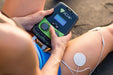Marc Pro Plus Electrical Muscle Stimulator being used on leg