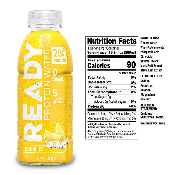 Ready Nutrition Protein Water lemon ice
