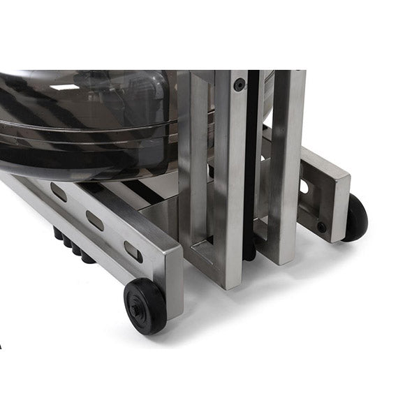 WaterRower S1 Rowing Machine Stainless Steel with S4 Monitor wheels