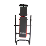 York Barbell 120 Flat To Incline Folding Bench w/ Leg Curl